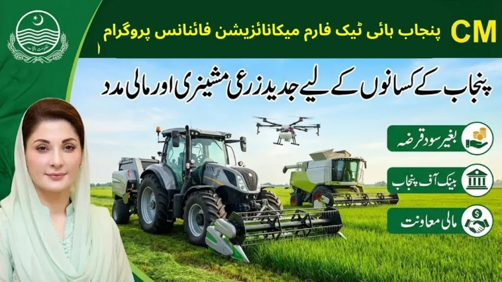CM Punjab High-Tech Farm Mechanization Finance Program, Punjab farmers, modern agricultural machinery, interest-free loan for farmers, farm mechanization in Punjab